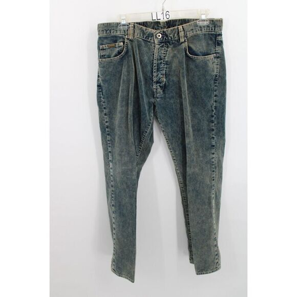 Ted Baker Mens Cotton Dark Washed Button Fly Straight Leg Jeans Blue Size 33 - Picture 1 of 8
